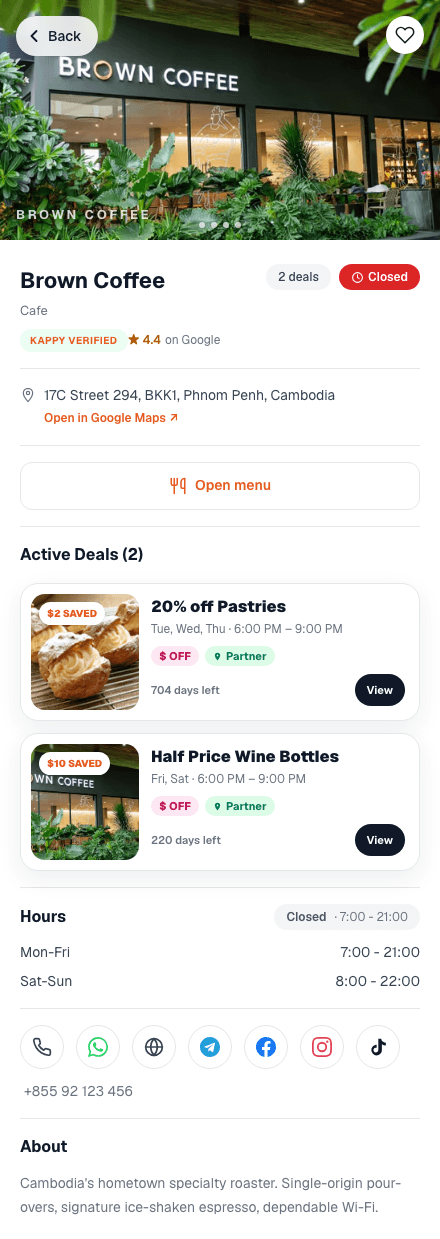 KAPPY Visit screen